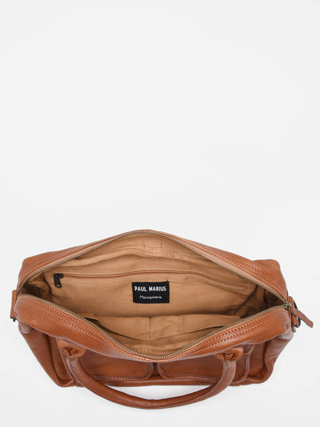 Handtas Le Dandy A4 Leder Paul marius Bruin vintage F9774-1 ander zicht 3